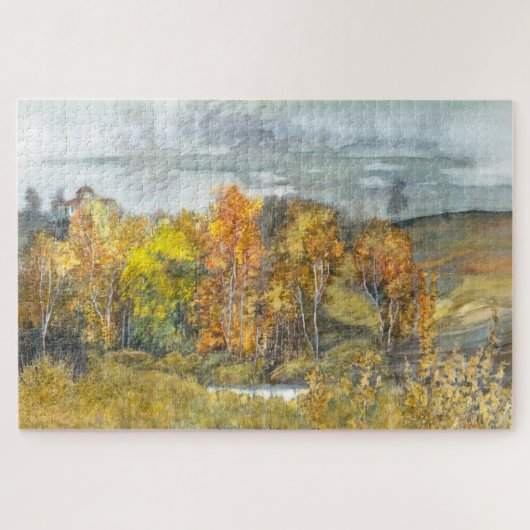 Herbstmalerei Aquarell 300 Puzzle (Horizontal)