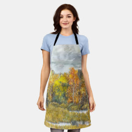 Herbstmalerei Aquarell 300 Schürze