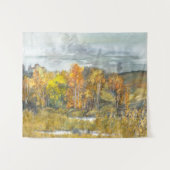 Herbstmalerei Aquarell 300 Wandteppich (Vorderseite (Horizontal))