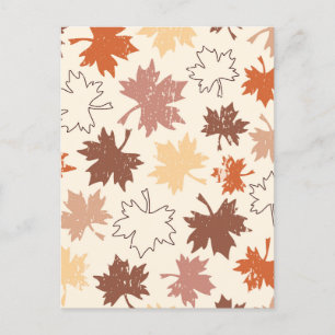 Herbstmapel Blätter Erntedank natürliche Follikel Postkarte
