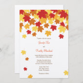 Herbstmapelleaf Einladung zur Hochzeit (Vorne/Hinten)