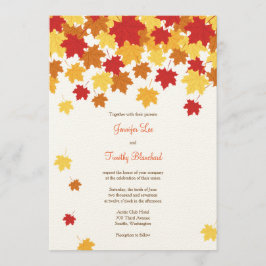 Herbstmapelleaf Einladung zur Hochzeit
