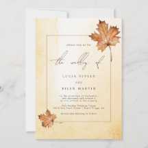 Herbstmapelleaf Wasserfarbe Foto QR-Code Hochzeit