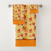 Herbstmapf Blätter Muster Badehandtuch Set (Insitu)