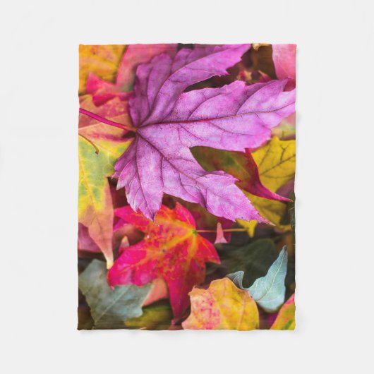 Herbstmapfelbaum Blätter farbenfrohe Herbstlandsch Fleecedecke (Vorderseite)