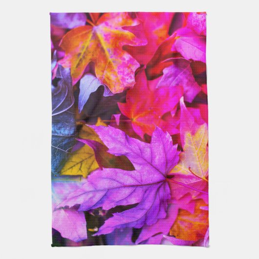 Herbstmapfelbaum Blätter farbenfrohe Herbstlandsch Geschirrtuch (Vertikal)