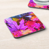 Herbstmapfelbaum Blätter farbenfrohe Herbstlandsch Getränkeuntersetzer (Linke Seite)