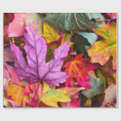 Herbstmapfelblätterfarbenes Herbstnatur-Foto Geschenkpapier (Flach)