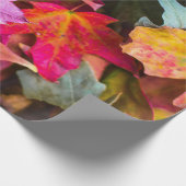 Herbstmapfelblätterfarbenes Herbstnatur-Foto Geschenkpapier (Ecke)