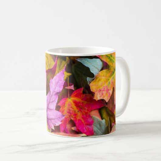 Herbstmapfelblättern farbenfrohe Herbstlandschaft Kaffeetasse (VorderseiteRechts)
