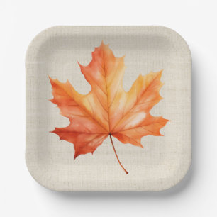 Herbstmapfelleaf Pappteller