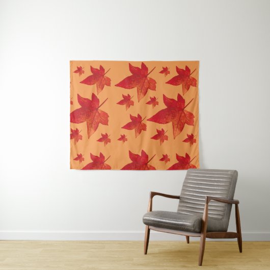 Herbstmapfelleaf Wandteppich (Beispiel (Horizontal))