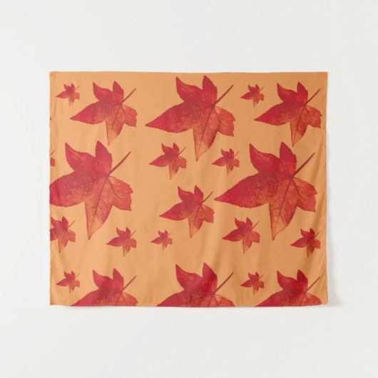 Herbstmapfelleaf Wandteppich (Vorderseite (Horizontal))
