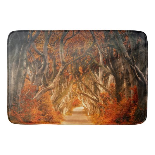 Herbstmapfelwald fällt Wälder Blätter Badematte (Vorderseite)