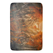 Herbstmapfelwald fällt Wälder Blätter Badematte (Vorderseite Vertikal)