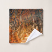 Herbstmapfelwald fällt Wälder Blätter Badhandtuch Set (Waschlappen)