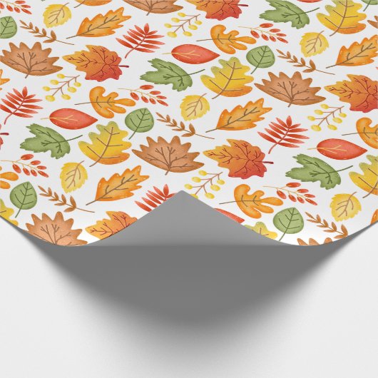 Herbstmapfenmuster Erntedank Wrapping P Geschenkpapier (Ecke)