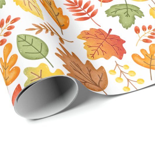 Herbstmapfenmuster Erntedank Wrapping P Geschenkpapier (Rolleneckpunkt)