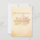 Herbstmaple aus Rotgold Blätter UAWG RSVP Karte (Rückseite)