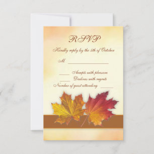 Herbstmaple aus Rotgold Blätter UAWG RSVP Karte