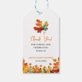 Herbstmaple-Blätter Danke, dass Sie Geschenkmarken Geschenkanhänger
