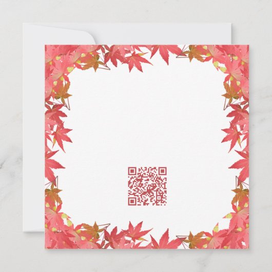 Herbstmaple Blätter Einladung zur Verleihung von F (Rückseite)