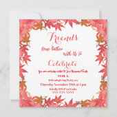 Herbstmaple Blätter Einladung zur Verleihung von F (Vorderseite)