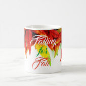 Herbstmaple-Blätter für Typografie fallen für Herb Kaffeetasse (Mittel)