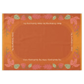 Herbstmaple-Blätter glücklich Erntedankfest Tischdecke (Vorderseite (Horizontal))