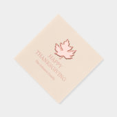 Herbstmaple Blätter glücklich Thanksgiving Servietten Mit Folie (Rechts)