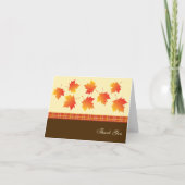 Herbstmaple-Blätter Hochzeit Dankeskarte (Vorderseite)