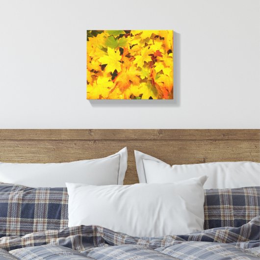 Herbstmaple-Blätter mit Herbstfarben Leinwanddruck (Insitu (Schlafzimmer))