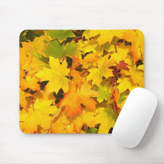 Herbstmaple-Blätter mit Herbstfarben Mousepad (Mit Mouse)