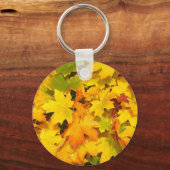 Herbstmaple-Blätter mit Herbstfarben Schlüsselanhänger (Vorderseite)