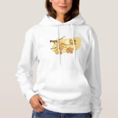 Herbstmaple-Blätter mit Zweigen und Sonnenuntergan Hoodie (Vorderseite)
