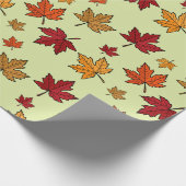 Herbstmaple-Blätter Muster Erntedank Geschenk Geschenkpapier (Ecke)