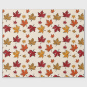 Herbstmaple-Blätter Muster Erntedank Geschenk Geschenkpapier (Flach)