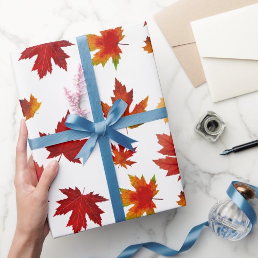 Herbstmaple Blätter Muster Erntedank Geschenke Geschenkpapier (Schenken)