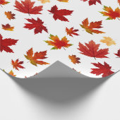 Herbstmaple Blätter Muster Erntedank Geschenke Geschenkpapier (Ecke)