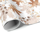 Herbstmaple-Blätter Muster Erntedank Geschenkpapier (Rolleneckpunkt)