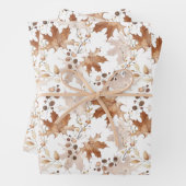 Herbstmaple-Blätter Muster Erntedank Geschenkpapier Set (Beispiel)
