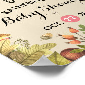 Herbstmaple Blätter & Pumpkin Baby Dusche Herzlich Poster (Ecke)