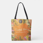 Herbstmaple Blätter Pumpkins Wood Wedding Willkomm Tasche (Rückseite)