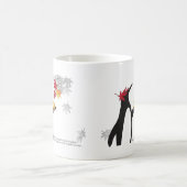 Herbstmaple-Blätter und Niedlicher Funny Pinguin Kaffeetasse (Mittel)