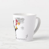 Herbstmaple-Blätter und Niedlicher Funny Pinguin Milchtasse (Rechte Ecke)