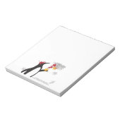 Herbstmaple-Blätter und Niedlicher Funny Pinguin Notizblock (Rotiert)