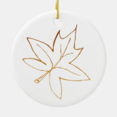 Herbstmaple Leaf Edge Wedding Keramikornament (Hinten)