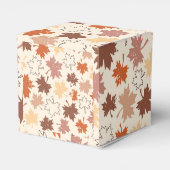 Herbstmaple verlasse Braunerde Geschenkschachtel (Rückseite)