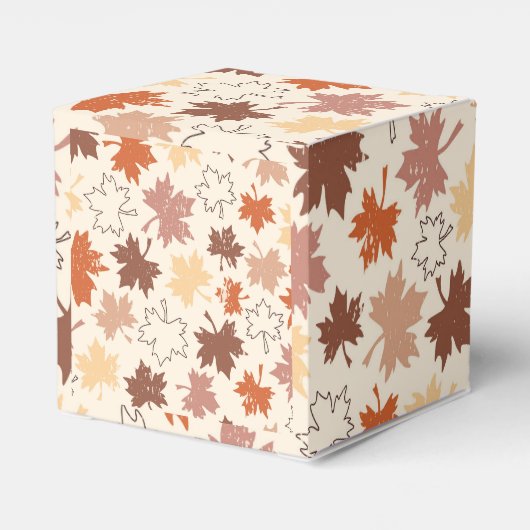 Herbstmaple verlasse Braunerde Geschenkschachtel (Rückseite)