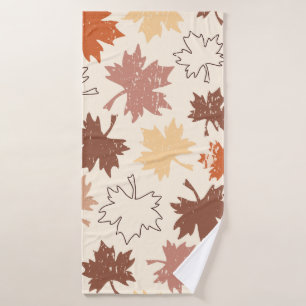 Herbstmaple verlasse Erdtöne Badehandtuch